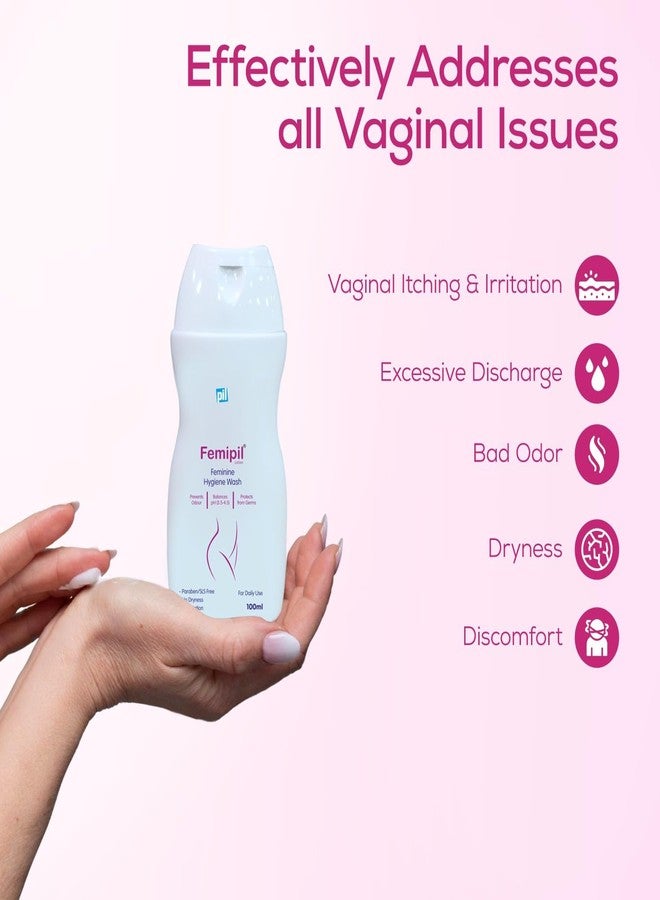 Pil Femipil Lotion | Intimate Wash for Women (100ml,Pack of 2) | Enriched with Vitamin E, Aloevera Extracts & Lactic Acid | Prevents Dryness, Itchiness & Irritation - Image 3